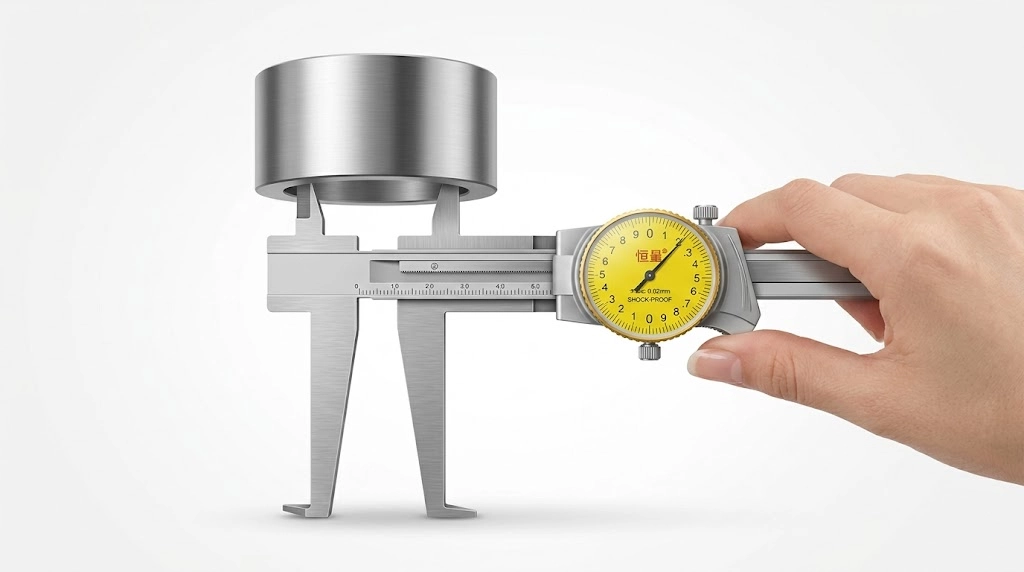 Quality-inspection-of-carbon-steel-pipe-fittings-using-inside-groove-caliper