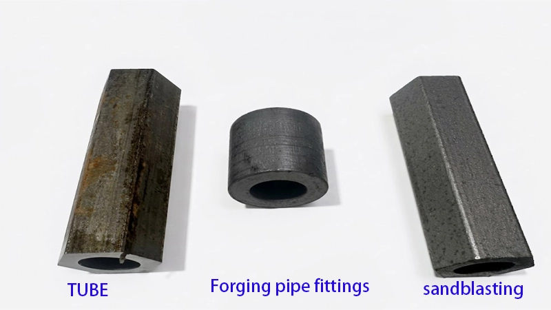 tube surface vs forging pipe fitting vs sandblasting